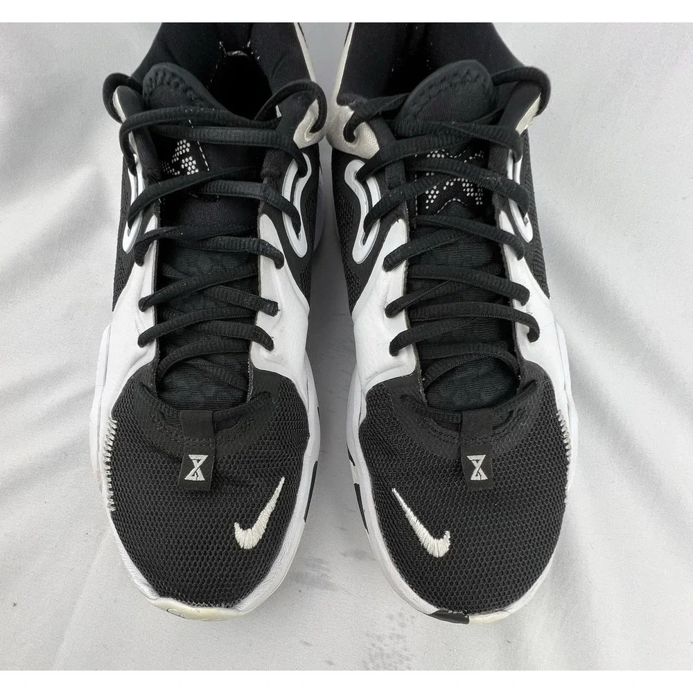 NIKE Mens PG 5 TB DA7758-001 White Basketball Shoes Sneakers Size 8.5